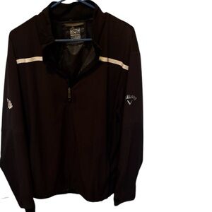 Callaway Black Men's Jacket weather series golf lightweight L half zip coat
